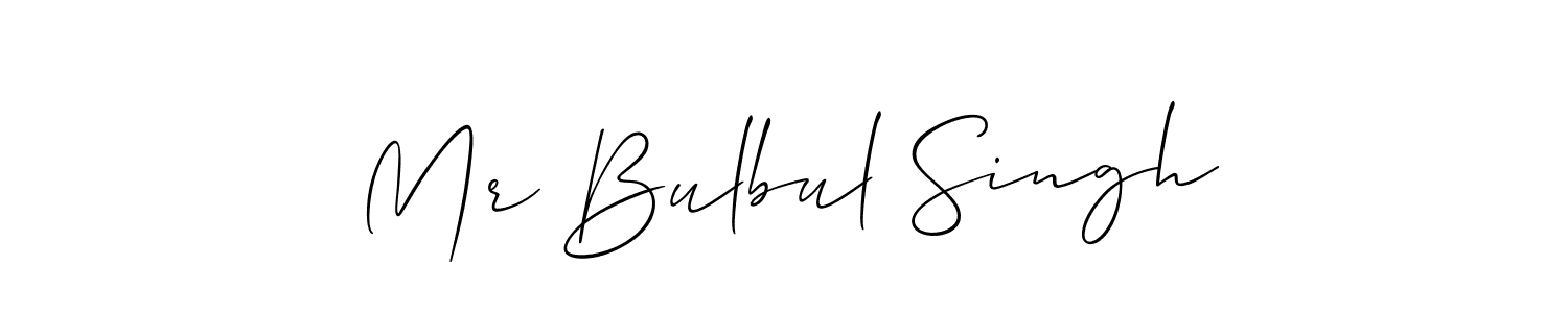 How to make Mr Bulbul Singh signature? Allison_Script is a professional autograph style. Create handwritten signature for Mr Bulbul Singh name. Mr Bulbul Singh signature style 2 images and pictures png