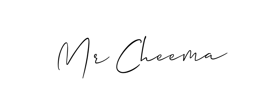Create a beautiful signature design for name Mr Cheema. With this signature (Allison_Script) fonts, you can make a handwritten signature for free. Mr Cheema signature style 2 images and pictures png