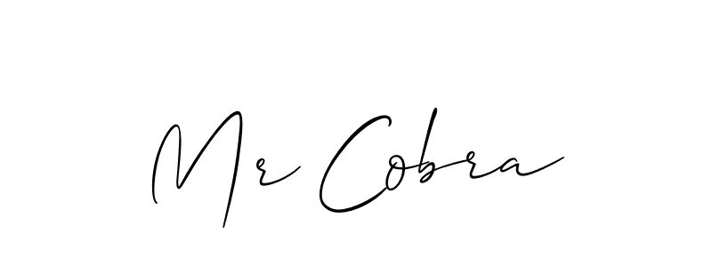 Also we have Mr Cobra name is the best signature style. Create professional handwritten signature collection using Allison_Script autograph style. Mr Cobra signature style 2 images and pictures png