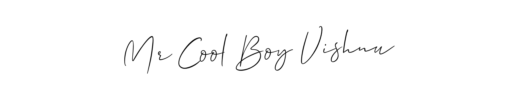 Design your own signature with our free online signature maker. With this signature software, you can create a handwritten (Allison_Script) signature for name Mr Cool Boy Vishnu. Mr Cool Boy Vishnu signature style 2 images and pictures png