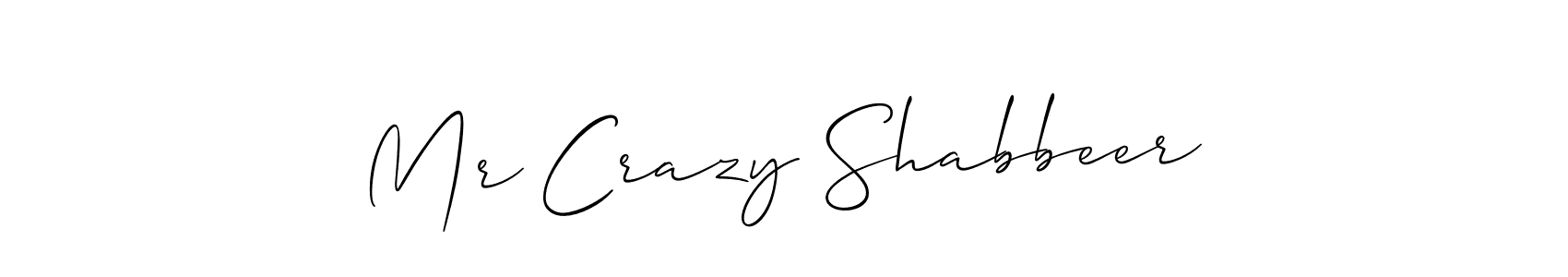 Use a signature maker to create a handwritten signature online. With this signature software, you can design (Allison_Script) your own signature for name Mr Crazy Shabbeer. Mr Crazy Shabbeer signature style 2 images and pictures png