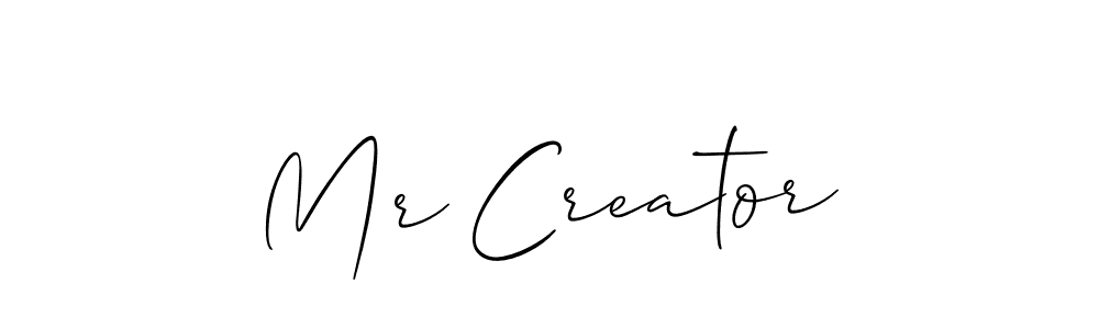 Mr Creator stylish signature style. Best Handwritten Sign (Allison_Script) for my name. Handwritten Signature Collection Ideas for my name Mr Creator. Mr Creator signature style 2 images and pictures png