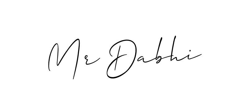 How to make Mr Dabhi name signature. Use Allison_Script style for creating short signs online. This is the latest handwritten sign. Mr Dabhi signature style 2 images and pictures png