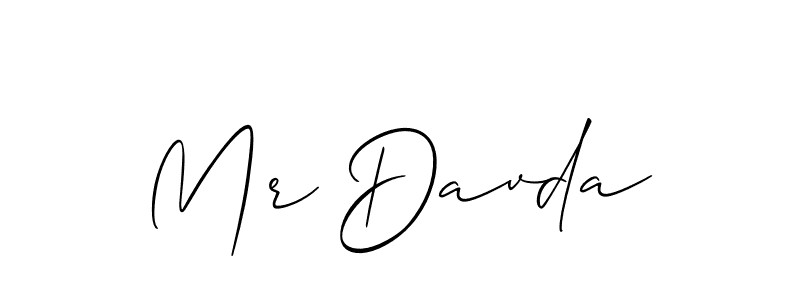 Make a beautiful signature design for name Mr Davda. With this signature (Allison_Script) style, you can create a handwritten signature for free. Mr Davda signature style 2 images and pictures png