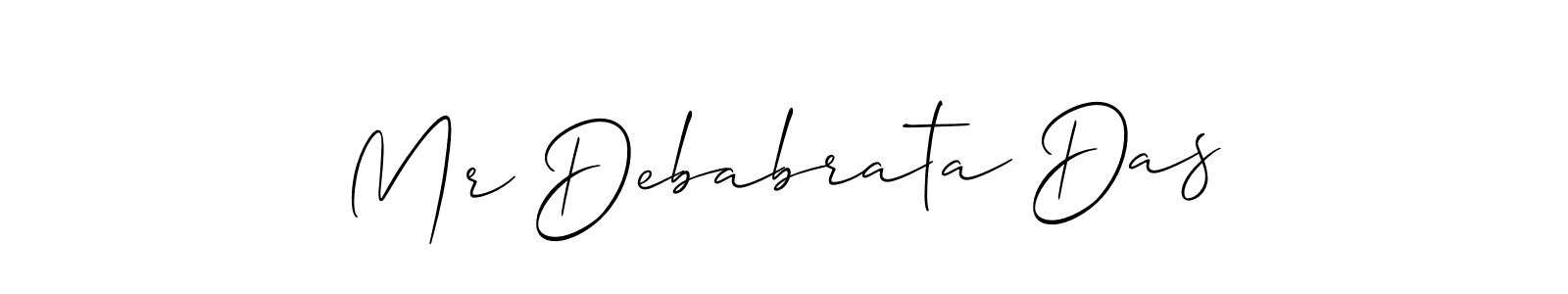 How to make Mr Debabrata Das name signature. Use Allison_Script style for creating short signs online. This is the latest handwritten sign. Mr Debabrata Das signature style 2 images and pictures png