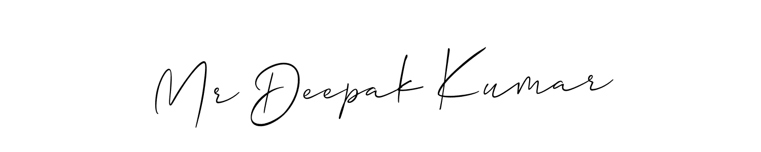 How to make Mr Deepak Kumar signature? Allison_Script is a professional autograph style. Create handwritten signature for Mr Deepak Kumar name. Mr Deepak Kumar signature style 2 images and pictures png