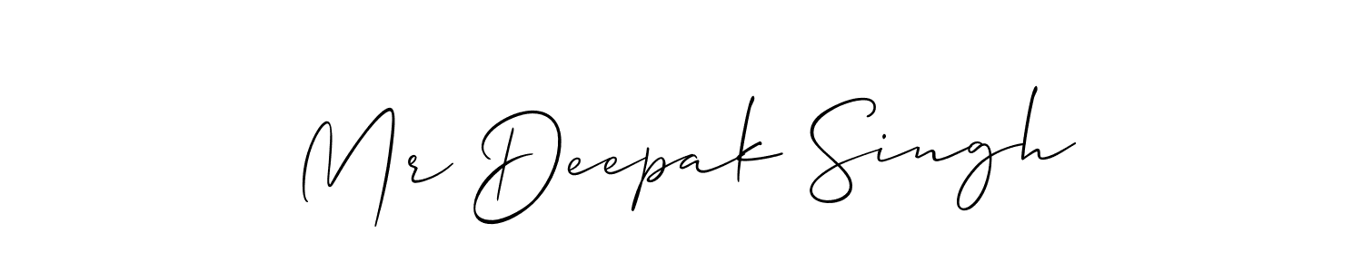 Allison_Script is a professional signature style that is perfect for those who want to add a touch of class to their signature. It is also a great choice for those who want to make their signature more unique. Get Mr Deepak Singh name to fancy signature for free. Mr Deepak Singh signature style 2 images and pictures png