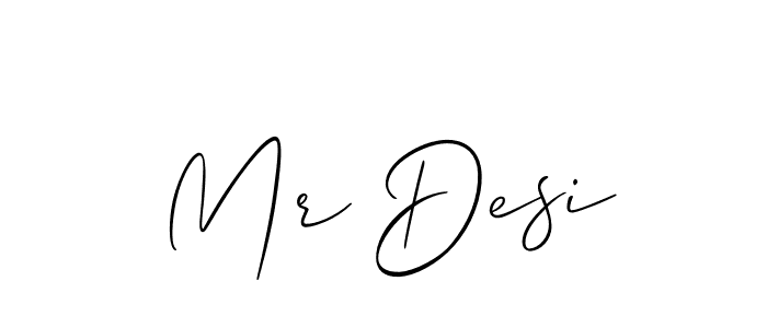 How to make Mr Desi name signature. Use Allison_Script style for creating short signs online. This is the latest handwritten sign. Mr Desi signature style 2 images and pictures png