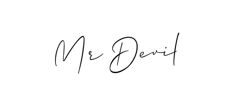 How to make Mr Devil signature? Allison_Script is a professional autograph style. Create handwritten signature for Mr Devil name. Mr Devil signature style 2 images and pictures png