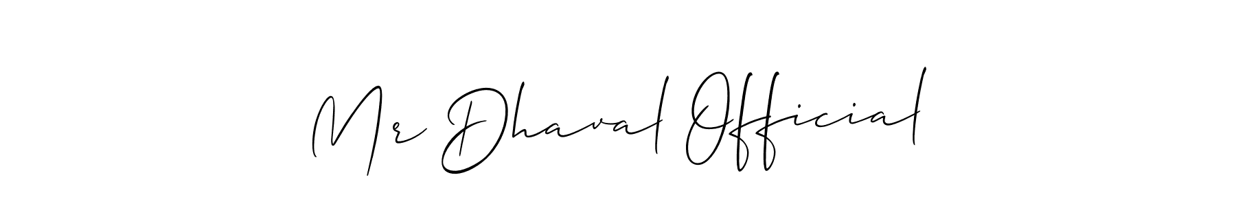 Similarly Allison_Script is the best handwritten signature design. Signature creator online .You can use it as an online autograph creator for name Mr Dhaval Official. Mr Dhaval Official signature style 2 images and pictures png