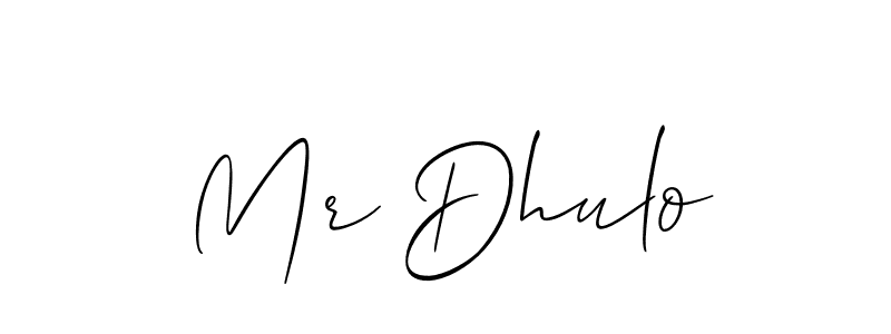 It looks lik you need a new signature style for name Mr Dhulo. Design unique handwritten (Allison_Script) signature with our free signature maker in just a few clicks. Mr Dhulo signature style 2 images and pictures png