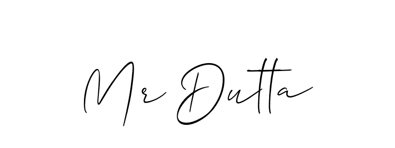 Create a beautiful signature design for name Mr Dutta. With this signature (Allison_Script) fonts, you can make a handwritten signature for free. Mr Dutta signature style 2 images and pictures png