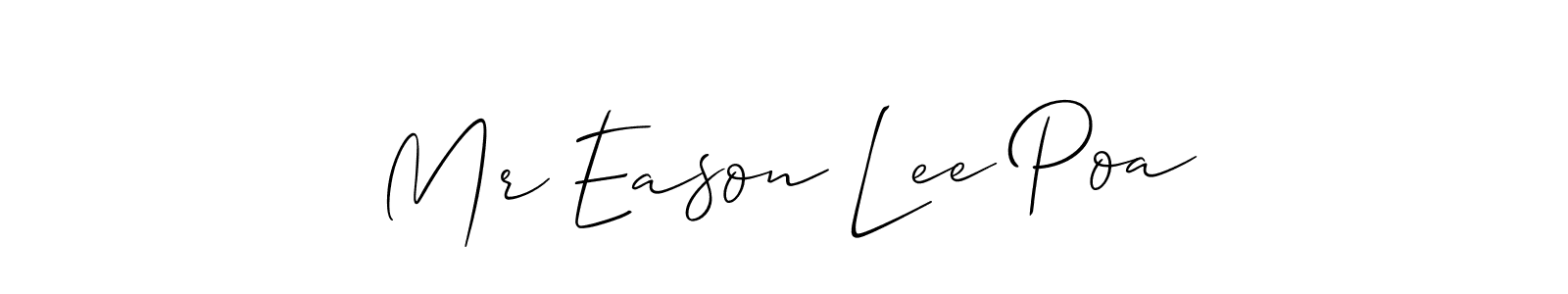How to Draw Mr Eason Lee Poa signature style? Allison_Script is a latest design signature styles for name Mr Eason Lee Poa. Mr Eason Lee Poa signature style 2 images and pictures png