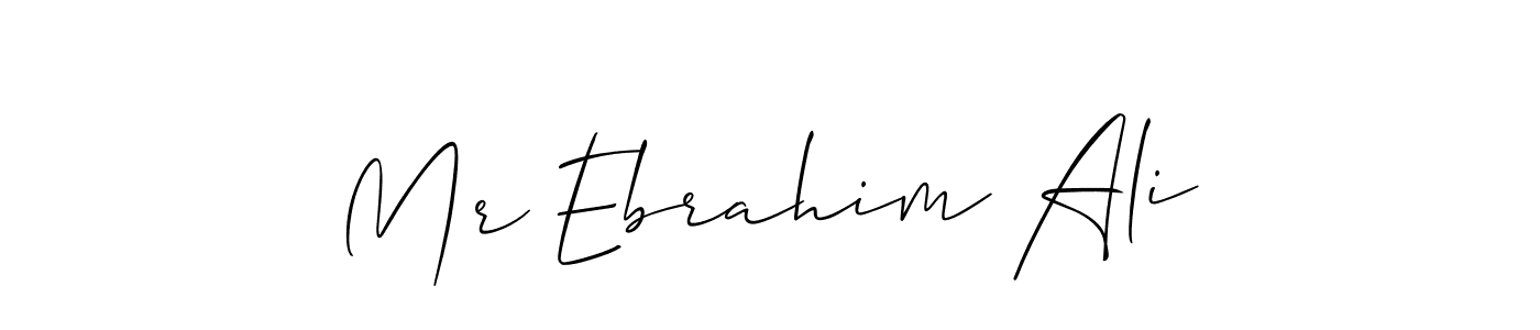 Use a signature maker to create a handwritten signature online. With this signature software, you can design (Allison_Script) your own signature for name Mr Ebrahim Ali. Mr Ebrahim Ali signature style 2 images and pictures png