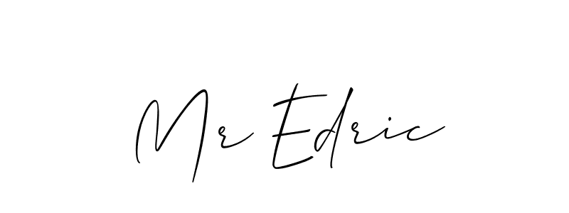 How to make Mr Edric name signature. Use Allison_Script style for creating short signs online. This is the latest handwritten sign. Mr Edric signature style 2 images and pictures png
