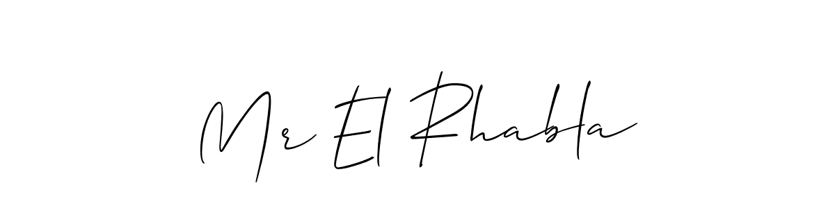 You should practise on your own different ways (Allison_Script) to write your name (Mr El Rhabla) in signature. don't let someone else do it for you. Mr El Rhabla signature style 2 images and pictures png