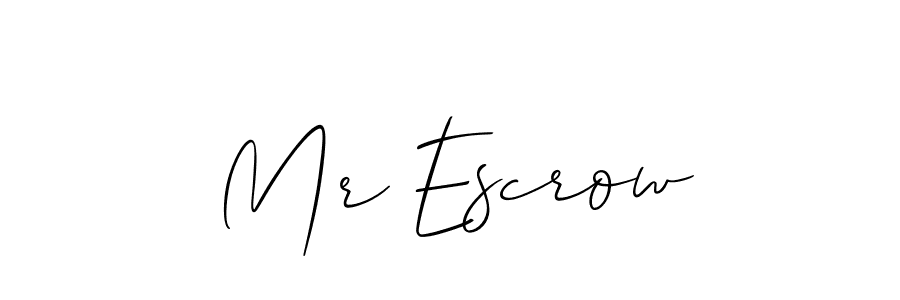 Mr Escrow stylish signature style. Best Handwritten Sign (Allison_Script) for my name. Handwritten Signature Collection Ideas for my name Mr Escrow. Mr Escrow signature style 2 images and pictures png