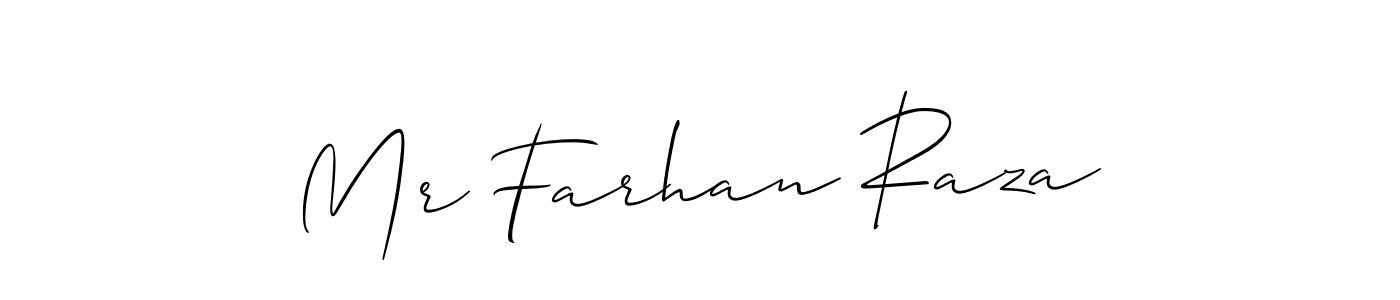 Also You can easily find your signature by using the search form. We will create Mr Farhan Raza name handwritten signature images for you free of cost using Allison_Script sign style. Mr Farhan Raza signature style 2 images and pictures png