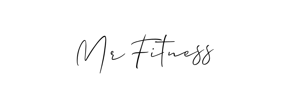 Design your own signature with our free online signature maker. With this signature software, you can create a handwritten (Allison_Script) signature for name Mr Fitness. Mr Fitness signature style 2 images and pictures png