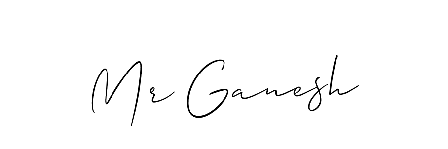 Also we have Mr Ganesh name is the best signature style. Create professional handwritten signature collection using Allison_Script autograph style. Mr Ganesh signature style 2 images and pictures png