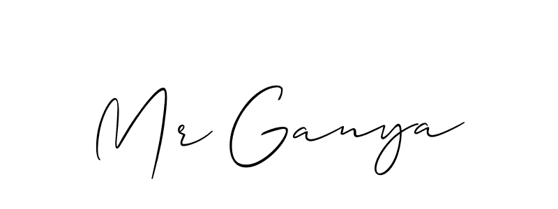 Similarly Allison_Script is the best handwritten signature design. Signature creator online .You can use it as an online autograph creator for name Mr Ganya. Mr Ganya signature style 2 images and pictures png