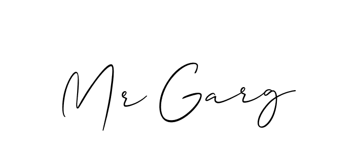 Design your own signature with our free online signature maker. With this signature software, you can create a handwritten (Allison_Script) signature for name Mr Garg. Mr Garg signature style 2 images and pictures png