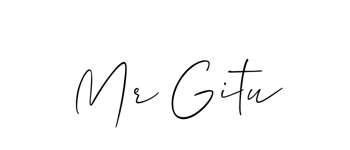 You can use this online signature creator to create a handwritten signature for the name Mr Gitu. This is the best online autograph maker. Mr Gitu signature style 2 images and pictures png