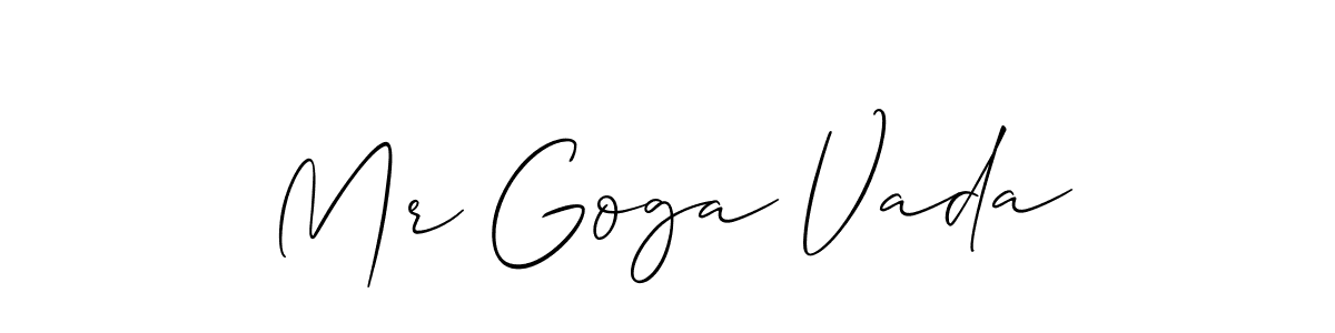 You should practise on your own different ways (Allison_Script) to write your name (Mr Goga Vada) in signature. don't let someone else do it for you. Mr Goga Vada signature style 2 images and pictures png