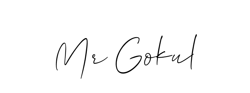 Design your own signature with our free online signature maker. With this signature software, you can create a handwritten (Allison_Script) signature for name Mr Gokul. Mr Gokul signature style 2 images and pictures png