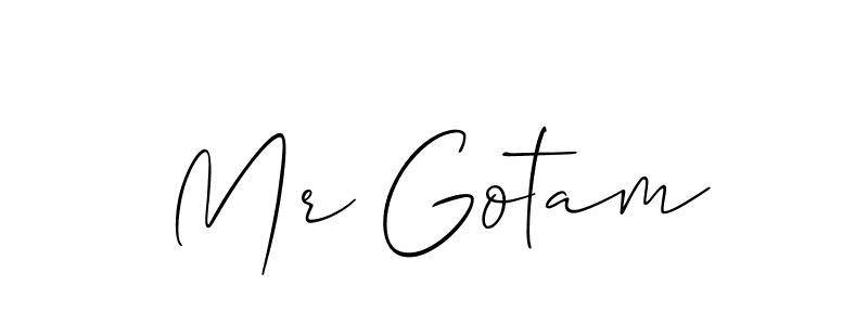 Make a short Mr Gotam signature style. Manage your documents anywhere anytime using Allison_Script. Create and add eSignatures, submit forms, share and send files easily. Mr Gotam signature style 2 images and pictures png