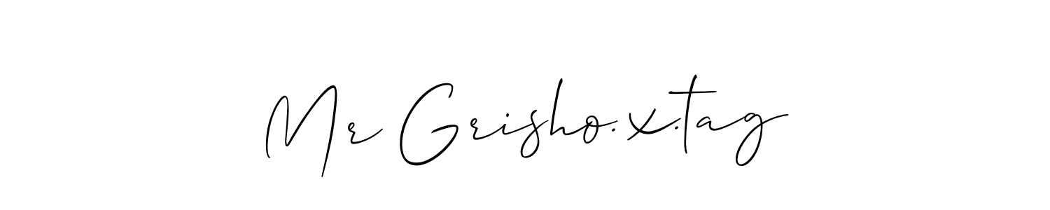 Use a signature maker to create a handwritten signature online. With this signature software, you can design (Allison_Script) your own signature for name Mr Grisho.x.tag. Mr Grisho.x.tag signature style 2 images and pictures png