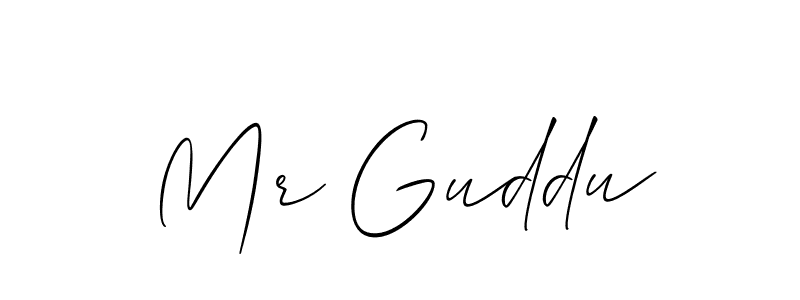 Also You can easily find your signature by using the search form. We will create Mr Guddu name handwritten signature images for you free of cost using Allison_Script sign style. Mr Guddu signature style 2 images and pictures png
