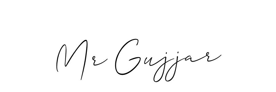 Use a signature maker to create a handwritten signature online. With this signature software, you can design (Allison_Script) your own signature for name Mr Gujjar. Mr Gujjar signature style 2 images and pictures png