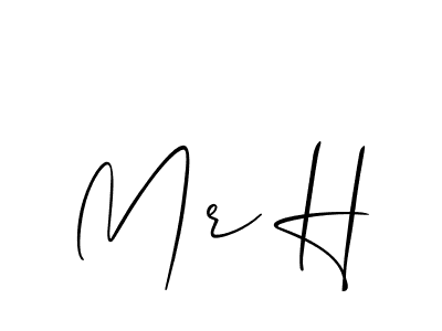 if you are searching for the best signature style for your name Mr H. so please give up your signature search. here we have designed multiple signature styles  using Allison_Script. Mr H signature style 2 images and pictures png