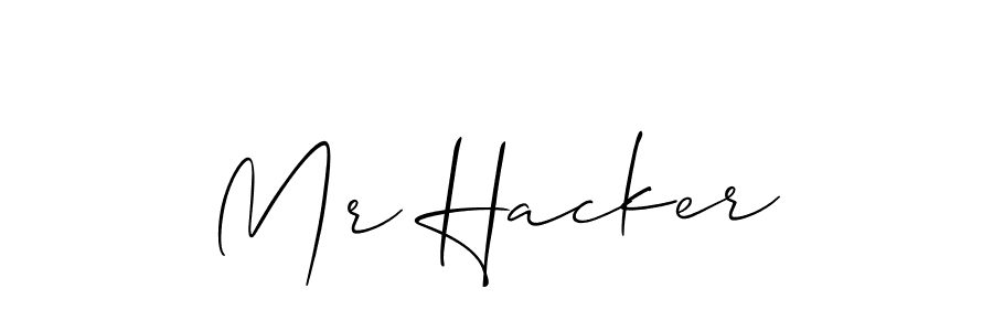 It looks lik you need a new signature style for name Mr Hacker. Design unique handwritten (Allison_Script) signature with our free signature maker in just a few clicks. Mr Hacker signature style 2 images and pictures png