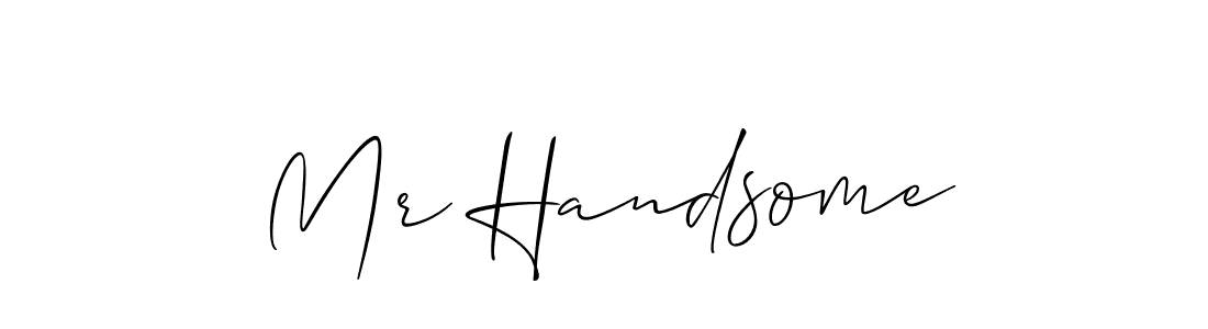 Create a beautiful signature design for name Mr Handsome. With this signature (Allison_Script) fonts, you can make a handwritten signature for free. Mr Handsome signature style 2 images and pictures png