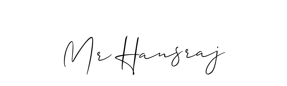 Also You can easily find your signature by using the search form. We will create Mr Hansraj name handwritten signature images for you free of cost using Allison_Script sign style. Mr Hansraj signature style 2 images and pictures png