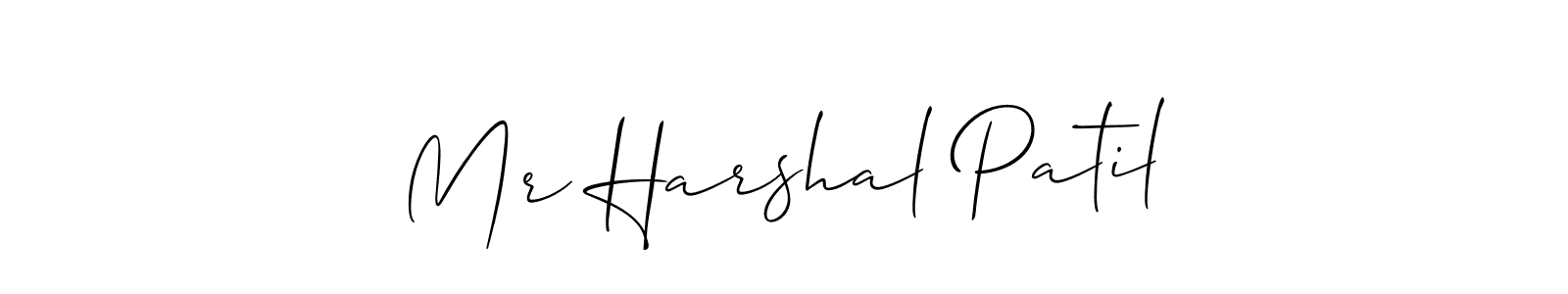 How to Draw Mr Harshal Patil signature style? Allison_Script is a latest design signature styles for name Mr Harshal Patil. Mr Harshal Patil signature style 2 images and pictures png