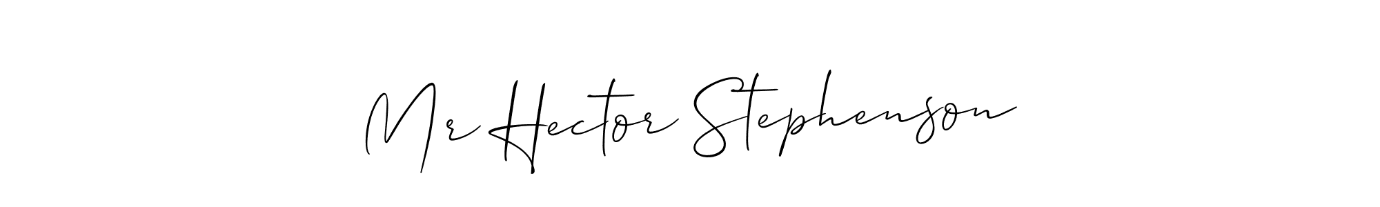 Use a signature maker to create a handwritten signature online. With this signature software, you can design (Allison_Script) your own signature for name Mr Hector Stephenson. Mr Hector Stephenson signature style 2 images and pictures png