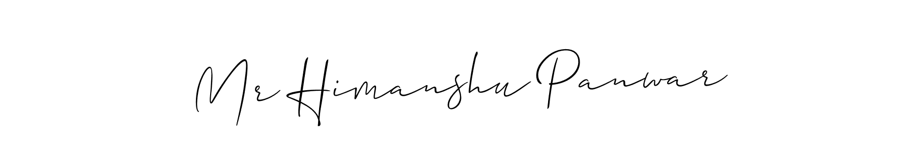 Also we have Mr Himanshu Panwar name is the best signature style. Create professional handwritten signature collection using Allison_Script autograph style. Mr Himanshu Panwar signature style 2 images and pictures png