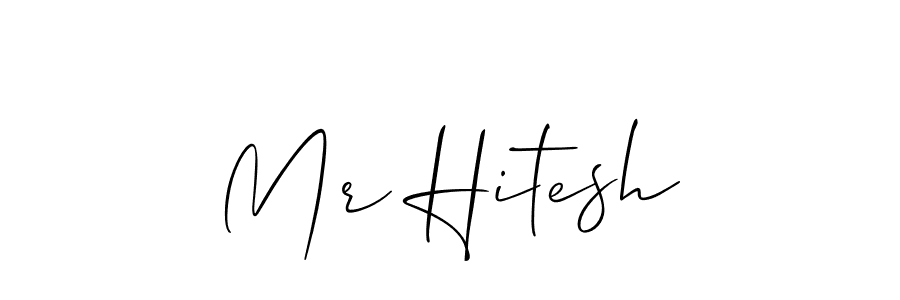 Also we have Mr Hitesh name is the best signature style. Create professional handwritten signature collection using Allison_Script autograph style. Mr Hitesh signature style 2 images and pictures png