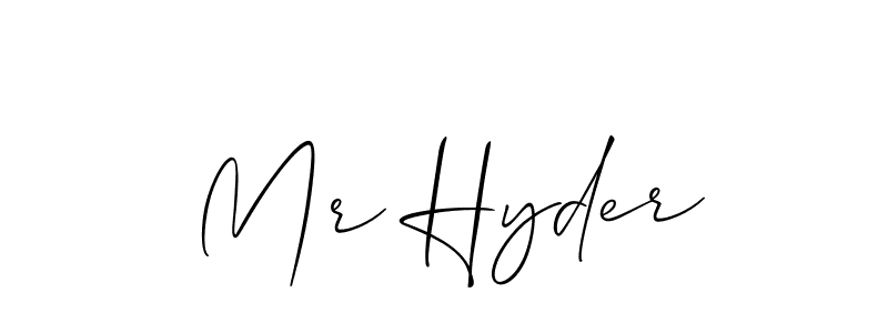 Best and Professional Signature Style for Mr Hyder. Allison_Script Best Signature Style Collection. Mr Hyder signature style 2 images and pictures png