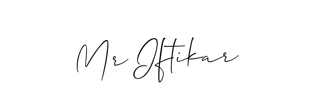 Also we have Mr Iftikar name is the best signature style. Create professional handwritten signature collection using Allison_Script autograph style. Mr Iftikar signature style 2 images and pictures png