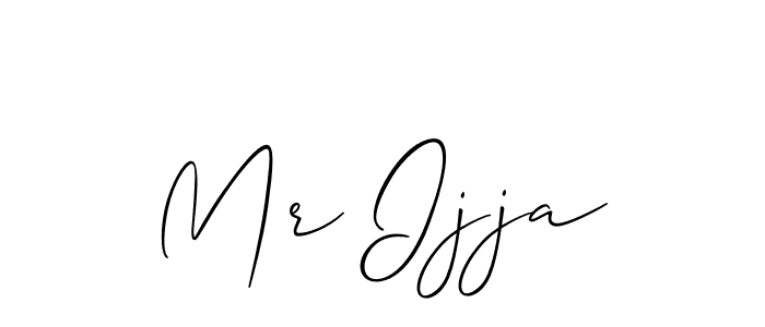 Make a beautiful signature design for name Mr Ijja. With this signature (Allison_Script) style, you can create a handwritten signature for free. Mr Ijja signature style 2 images and pictures png
