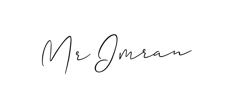 How to make Mr Imran signature? Allison_Script is a professional autograph style. Create handwritten signature for Mr Imran name. Mr Imran signature style 2 images and pictures png