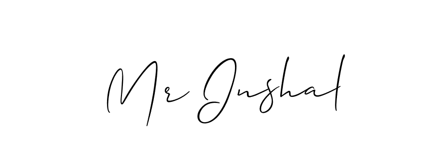 This is the best signature style for the Mr Inshal name. Also you like these signature font (Allison_Script). Mix name signature. Mr Inshal signature style 2 images and pictures png