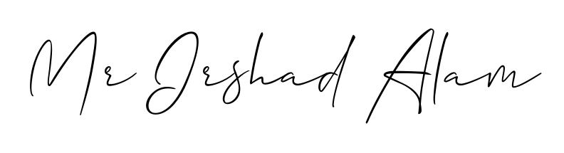 Download transparent PNG signature for name Mr Irshad Alam styled with Allison_Script font. Ready to paste directly into PDF and Word agreements. Mr Irshad Alam signature style 2 images and pictures png
