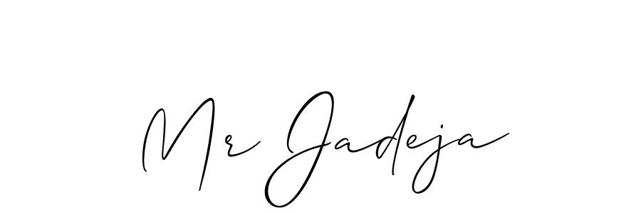 Mr Jadeja stylish signature style. Best Handwritten Sign (Allison_Script) for my name. Handwritten Signature Collection Ideas for my name Mr Jadeja. Mr Jadeja signature style 2 images and pictures png