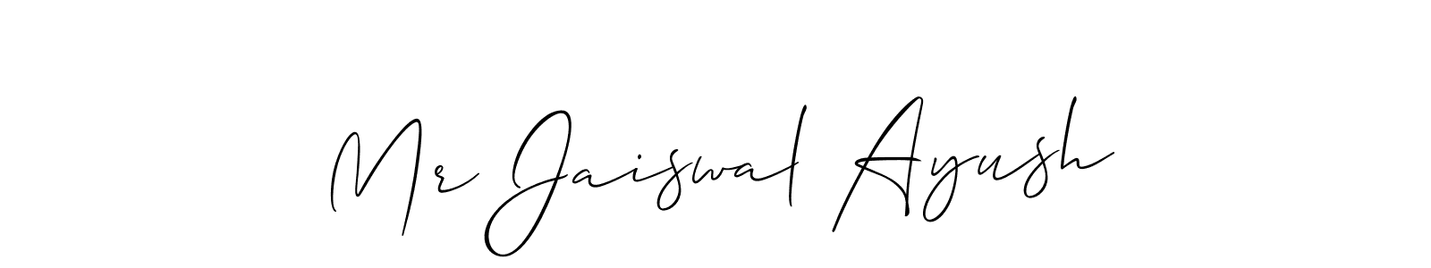 You should practise on your own different ways (Allison_Script) to write your name (Mr Jaiswal Ayush) in signature. don't let someone else do it for you. Mr Jaiswal Ayush signature style 2 images and pictures png