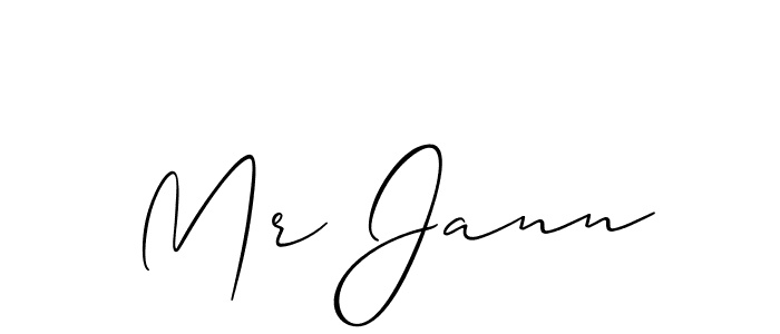 How to make Mr Jann name signature. Use Allison_Script style for creating short signs online. This is the latest handwritten sign. Mr Jann signature style 2 images and pictures png